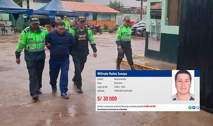 Cusco: capturan a homicida incluido en la lista de “Los más buscados”